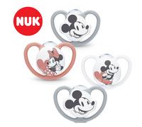 NUK Chupetes Mickey Y Minnie Mouse Gris Y Rosa 2-Pack 0-36 Meses Nuevo
