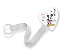 NUK cinta y clip para sujetar chupetes | Para todo tipo de chupetes | Resistentes e inastillables | Disney Mickey Mouse