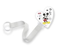 NUK Clip de Chupete y banda | Para todos los chupetes | Resistente y a prueba de roturas | Disney Mickey Mouse
