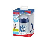 NUK Disney Mickey Mouse First Choice - Botella de aprendizaje Night, 150 ml, antifugas, 6-18 meses, 1 unidad, color azul
