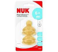 NUK First Choice 10713239 tetina, de látex, 6-18 Meses, 2 piezas, Beige, L