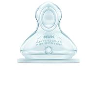 NUK First Choice 710013 Confezione da 2 tettarelle in silicone taglia 1/L per liquidi, taglia 0-6 mesi es