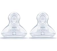 NUK First Choice+ Baby Bottle Teat, 0-6 Months, Silicone with Medium Feed Hole, Anti-Colic, 2 Count (Paquete de 2)