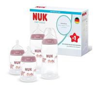 NUK First Choice Biberón | 0-3+ meses | 150 ml & 300 ml | Biberón anticólicos | PP | Indicador de control de temperatura | Koala | 4 unidades