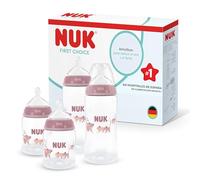NUK First Choice Biberón | 0-3+ meses | 150 ml & 300 ml | Biberón anticólicos | PP | Indicador de control de temperatura | Koala | 4 unidades