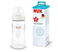 NUK First Choice Biberón | 3+ meses | 240 ml | Biberón anticólicos | Vidrio | Indicador de control de temperatura | Caballito de mar | 1 unidad