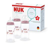 NUK First Choice Biberón | 3+ meses | 300 ml | Biberón anticólicos | PP | Indicador de control de temperatura | Koala | 3 unidades