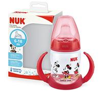 NUK First Choice+ Biberón Entrena taza para sorber | 6-18 meses | Boquilla de silicona a prueba de fugas | Válvula anticólico | Sin BPA | 150 ml | Disney Minnie Mouse