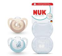 NUK Chupete para bebé First Choice ortodóntico silicona 0-6 meses Oso/Caballito de mar 2 uds