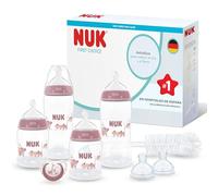 NUK First Choice Perfect Start Set de Biberones | 0-6 Meses | 4 Biberones Anticólicos (150 ml, 300 ml), 2 Tetinas, 1 Chupete First Choice, 1 Cepillo para Biberones | Koala | 8 Piezas
