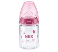 NUK First Choice Plus - Biberón (150 ml, 0-6 meses), color rojo