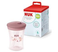 NUK First Choice vaso con pajita niños, 12+ meses, Koala rosa, Vaso bebé 230 ml, a prueba de fugas, con pajita, 1 unidades
