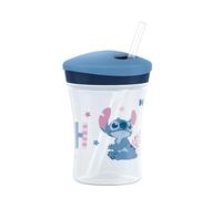 NUK First Choice vaso con pajita niños, 12+ meses, Lilo & Stitch, Vaso bebé 230 ml, a prueba de fugas, con pajita, 1 unidades