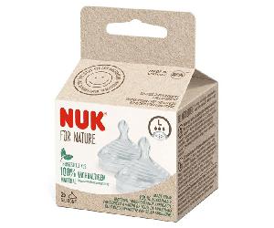 Nuk For Nature Tetina de Silicona Tamaño L Flujo Rápido Set de 2
