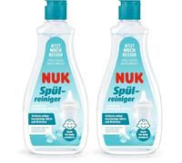 NUK Limpiador de lavavajillas para biberones | 500 ml | Ideal para la limpieza de biberones, chupitos y accesorios | Limpiador sin fragancias | pH neutro | Botella 100% reciclable (Paquete de 2)