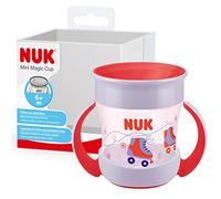 NUK Mini Magic Cup taza para sorber | Borde a prueba de derrames de 360° | +6 meses | Asas para facilitar la sujeción | Sin BPA | 160 ml | Mono (azul)