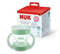 NUK Mini Magic Cup vaso aprendizaje bebé, 6+ meses, Pingüino Verde, Vaso bebé 160 ml, borde antiderrame de 360°, asas antideslizantes, 1 unidades