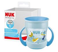NUK Mini Magic 10255605 - Taza de entrenamiento para sorber | borde antiderrames de 360° | para bebés a partir de 6 meses | asas de fácil agarre | sin BPA | 160 ml | motivo de mariquitas