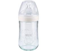 Nuk Nature Sense Biberón de vidrio con tetina de silicona 240mL Color Assorted M