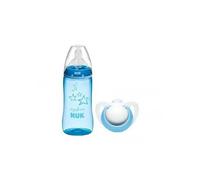Nuk Pack My First Nuk Biberón + Chupete 0-6 Meses Azul