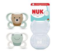 NUK Perfect Match Air Baby Chupete | 0-6 Meses | Oso/Rana