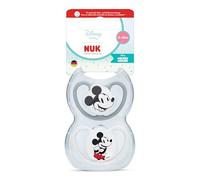 NUK Perfect Match Air Chupete | 6-18m | Chupetes ortodónticos que facilitan la ventilación y evitan la irritación | 95% de aceptación por parte de los bebés** | Disney El Ratón Mickey | 2 unidades