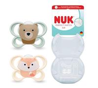 NUK Perfect Match Air Chupete ortodóntico para bebés de 0 a 2 meses, promueve el flujo de aire y previene la erupción, aceptación del 95% del bebé, 2 unidades