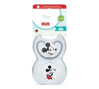 NUK Perfect Match Air - Chupetes para bebés de 18 a 36 meses, chupetes de ortodoncia que promueven el flujo de aire y evitan erupciones por baba, 95% de aceptación del bebé, Mickey Mouse, 2 unidades