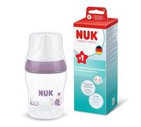 NUK Perfect Match Biberón | 0+ meses | 150 ml | Biberón anticólicos | PP | Indicador de control de temperatura | Hipopótamo | 1 unidad