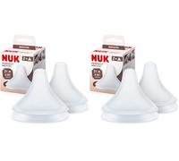 NUK Perfect Match Tetinas para biberón | +3 meses | Se adapta al bebé como el pecho de mama | Ventilación anticólico | Tetina de silicona mediana para biberones | 2 uds. (Paquete de 2)