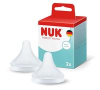 NUK Perfect Match Tetinas para biberón | 6+ meses | Tetinas para biberón anticólicos | Silicona | Control de flujo | Paquete de 2