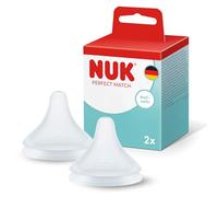 NUK Perfect Match Learner Pajillas para Botella de Aprendizaje | 8+ meses | Pajillas a prueba de fugas para vaso entrenador | Silicona | Paquete de 2