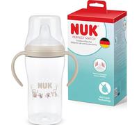 NUK Perfect Match Vaso de Aprendizaje Bebe | 6+ meses | 260 ml | Vaso antiderrames para niños pequeños | Asas antideslizantes | Mono | 1 unidad