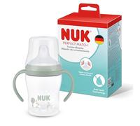 NUK Perfect Match Vaso de Aprendizaje Bebe | 6+ meses | 150 ml | Vaso antiderrames para niños pequeños | Asas antideslizantes | Oveja | 1 unidad