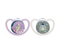 Nuk Silicona Chupete Noche Espacial 0-6M 2uds
