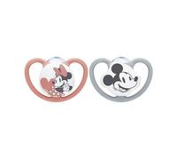 Nuk Space Chupete Silicona Mickey Minnie 0-6 M 2 uds