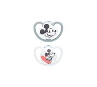 NUK Space Mickey Chupete de silicona Niño 0-6M x2