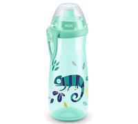 NUK Sports Cup taza para niños con efecto camaleón|+24 meses |450 ml|Boquillacon cierre de empujar-tirar a prueba de fugas y fácil de abrir y cerrar|Cambia de color|Clip y tapa|Sin BPA Camaleón(Verde)