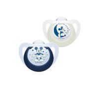 Nuk - Pack 2 chupetes Star Day & Night Mickey 18-36 meses