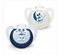 Nuk Star Mickey Night Silicone Pacifier_ 18-36M (x2 units)