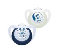 Nuk Star Mickey Night Silicone Pacifier_ 6-18M (x2 units)