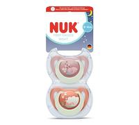 NUK Star Night & Day - Chupetes para bebé (0 a 6 meses), rosa
