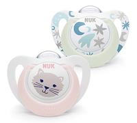 Nuk Starlight Día y Noche Chupetes 0-6 Meses 2uds