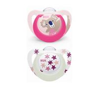 Nuk Starlight Day & Night Chupetes de Silicona 18-36 Meses 2uds