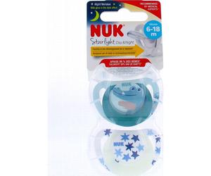 Nuk Starlight Día y Noche Chupetes 6-18 Meses Cocodrilo 2uds
