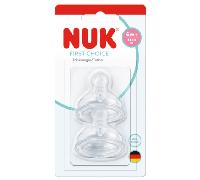 Nuk Tetina First Choice Silicona Flujo XL Cereales +6m 2 uds