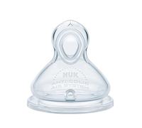 Nuk Tetina para biberones First Choice+ Flow Control, 6-18 meses, válvula anticólicos, sin BPA, 2 unidades