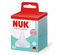 NUK Perfect Match Learner Pajillas para Botella de Aprendizaje | 8+ meses | Pajillas a prueba de fugas para vaso entrenador | Silicona | Paquete de 2