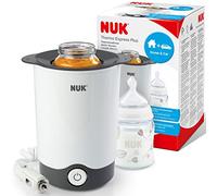 NUK Thermo Express Plus calentador para biberones portátil | Calienta líquidos y alimentos blandos cuidadosamente en 90 segundos | Apagado automático | Enchufe de 2 clavijas y adaptador de 12 V