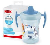 NUK Trainer Cup vaso aprendizaje bebe | +6 meses | 230 ml | Asas fáciles de agarrar y a prueba de fugas | Boquilla suave ideal para el destete | Sin BPA y lavable | Azul